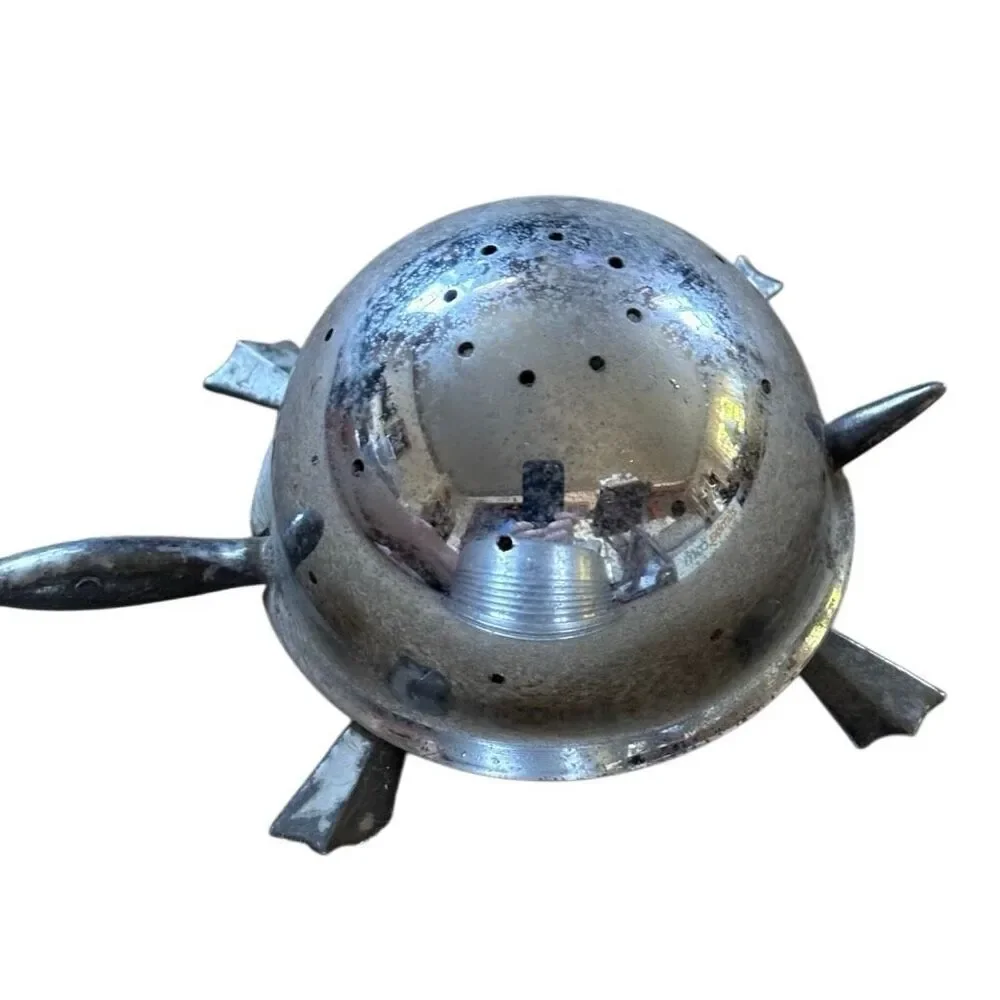 Irvinware Chrome Mock Turtle Toothpick Holder